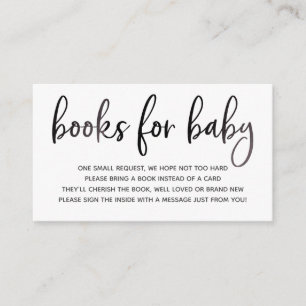 Bücher für die Babysteckkarte Begleitkarte