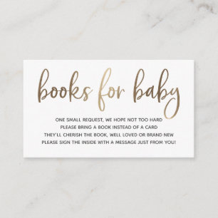 Bücher für die Babysteckkarte Begleitkarte