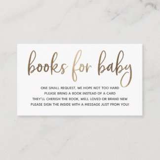 Bücher für die Babysteckkarte Begleitkarte