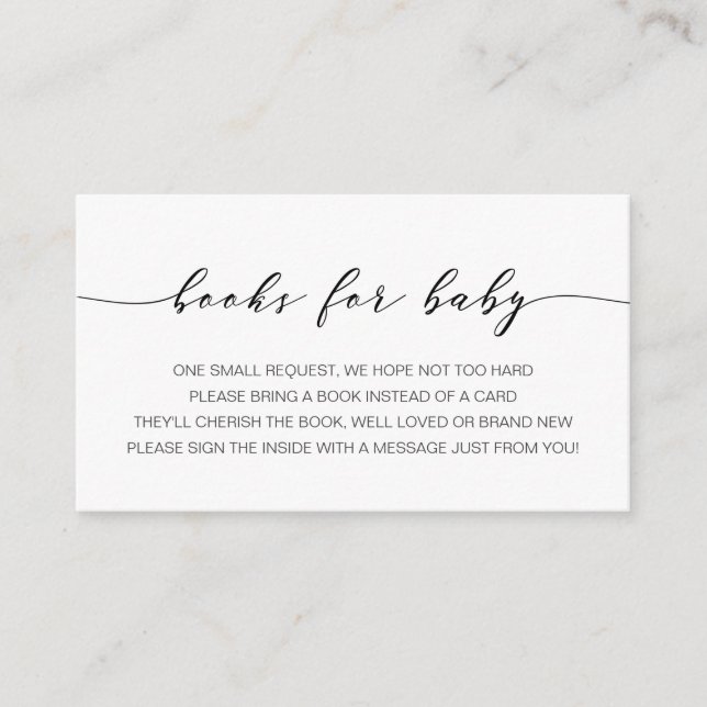 Bücher für die Babysteckkarte Begleitkarte (Vorderseite)