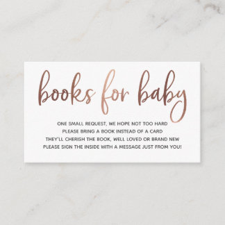 Bücher für die Babysteckkarte Begleitkarte
