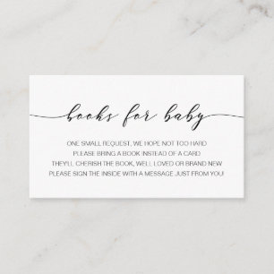 Bücher für die Babystichkarte Begleitkarte