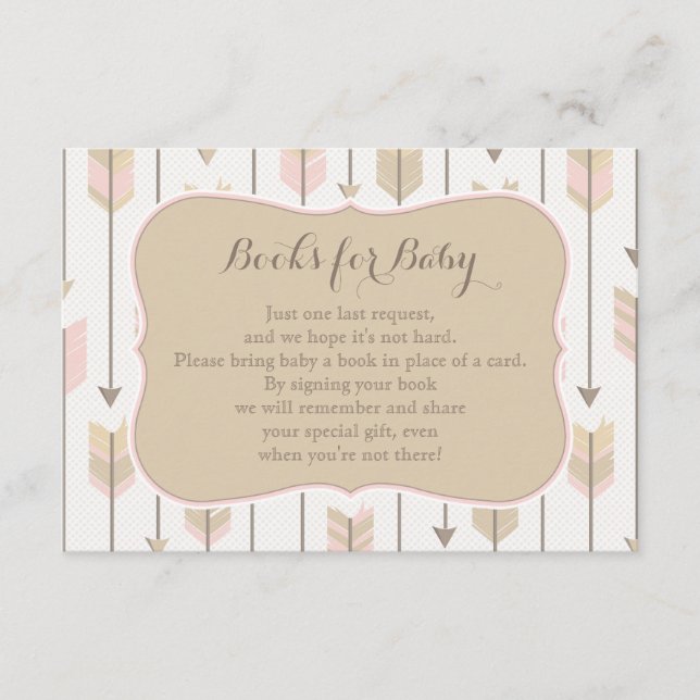 Bücher für die Beipackkarte Blush Pink und Tan Begleitkarte (Vorderseite)