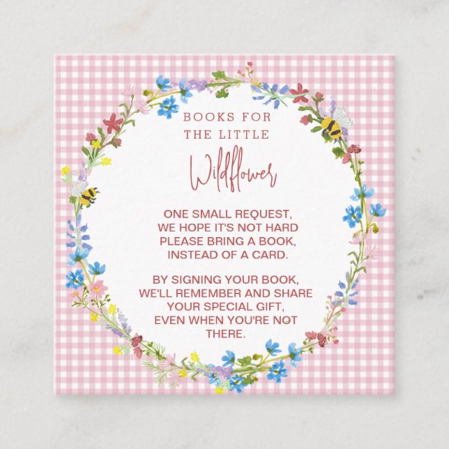 Bücher für die kleine Wildblume - Umschließungskar Begleitkarte (Vorderseite)