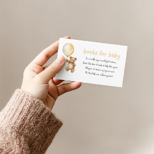 Bücher für die niedliche Teddy-Anforderungskarte Begleitkarte