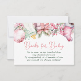 Bücher für die Weihnachtsdusche von Santa Pink Einladung