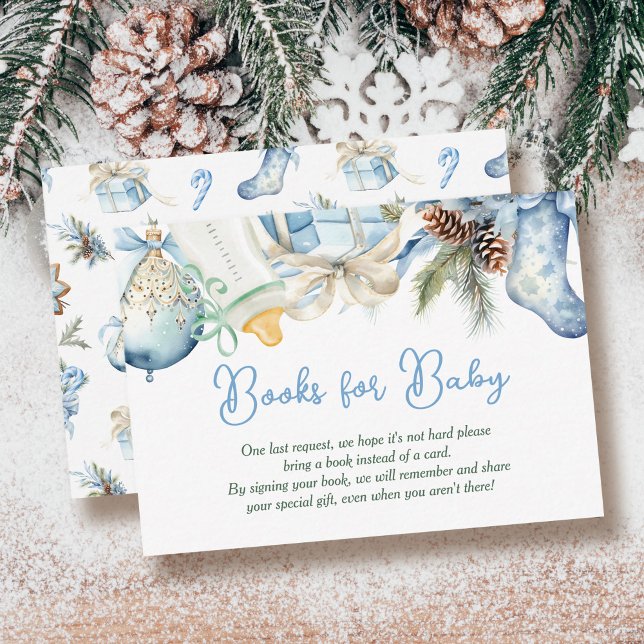 Bücher für die Weihnachtskinddusche Santa Boy Begleitkarte (Von Creator hochgeladen)