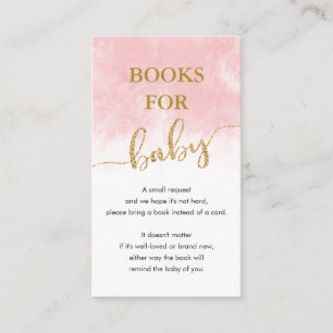 Bücher für Kinder   Pink Watercolor Gold Glitzer Begleitkarte