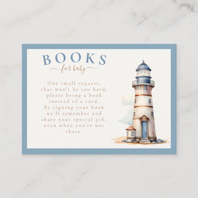 Bücher für nautische Teddybären mit Babydusche Begleitkarte (Vorderseite)