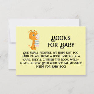 Bücher für niedliche Baby-Giraffe Einladung