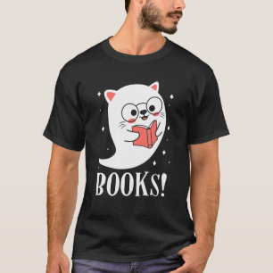 Bücher für Niedliche Ghost-Kataloge Bibliothek T-Shirt