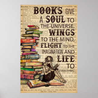Bücher geben dem Universum ein Soul zum Min Poster
