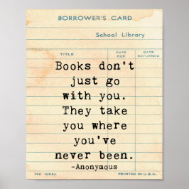 Bücher gehen nicht einfach mit, wenn Sie Wall Art Poster