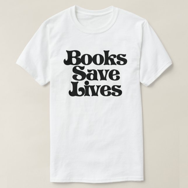 Bücher Gerettet Leben T-Shirt (Design vorne)