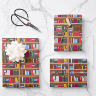 Bücher Geschenkpapier Set