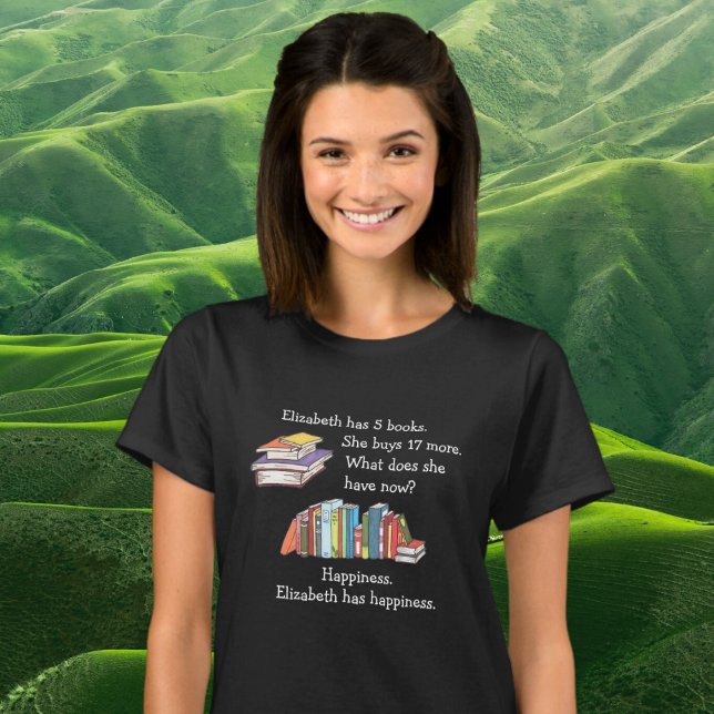 Bücher = Glück, Liebe zum Lesen T-Shirt (Von Creator hochgeladen)