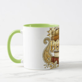 Bücher Gold-Ton-Kunst Leser Schriftsteller Bibliop Tasse