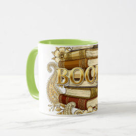 Bücher Gold-Ton-Kunst Leser Schriftsteller Bibliop Tasse