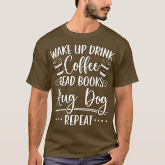 Bücher Hunde Kaffeebuchwurm Lesen T-Shirt