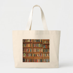 Bücher im Bücherregal Jumbo Stoffbeutel