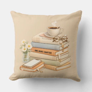 Bücher im Hautton-Stil Kissen
