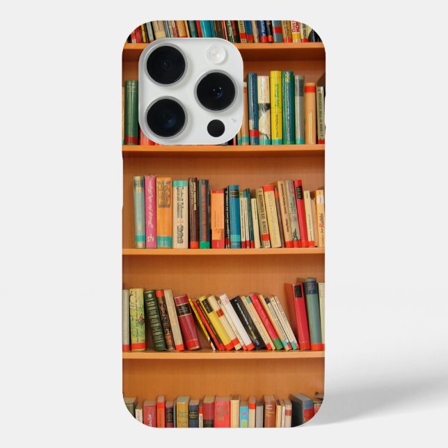 Bücher im Hintergrund der virtuellen Bibliothek Case-Mate iPhone Hülle (Rückseite)