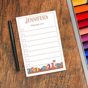 Bücher im Regal Lese Liste Post-it-Notizen Post-it Klebezettel