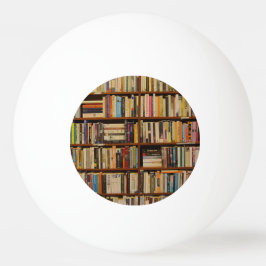 Bücher in der Bibliothek Tischtennisball