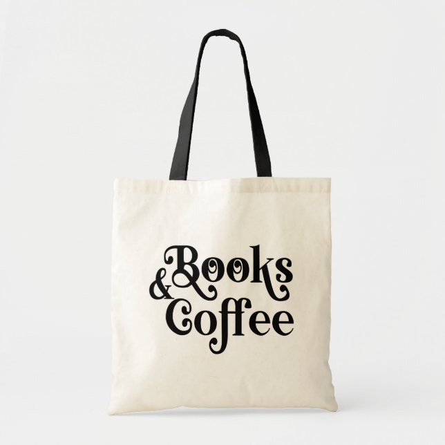 Bücher & Kaffee Buchzitat  Tragetasche (Vorne)