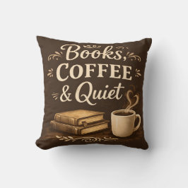 Bücher, Kaffee & Stille – Dark Academia Bücherlieb Kissen