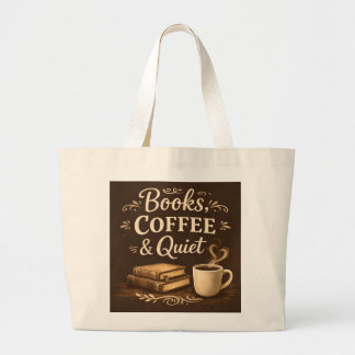 Bücher, Kaffee & Stille – Dark Academia Buchliebha Jumbo Stoffbeutel