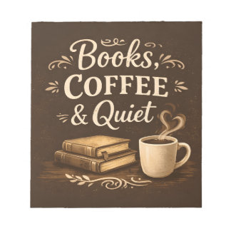 Bücher, Kaffee & Stille – Dark Academia Buchliebha Notizblock