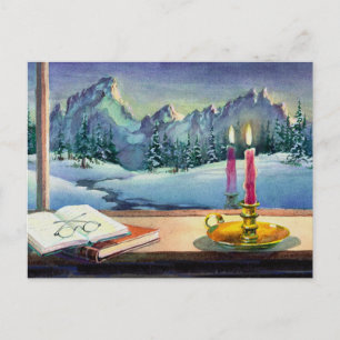 BÜCHER & KANDLE VON SHARON SHARPE POSTKARTE