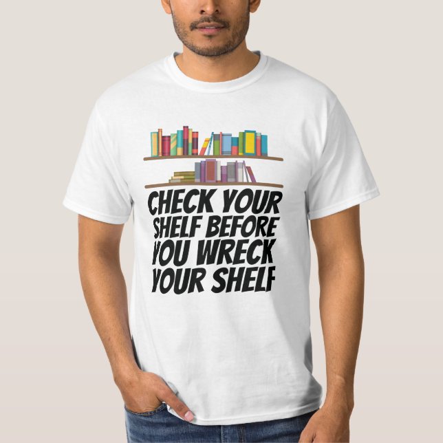 Bücher - Karo Ihr Zimmer T-Shirt (Vorderseite)
