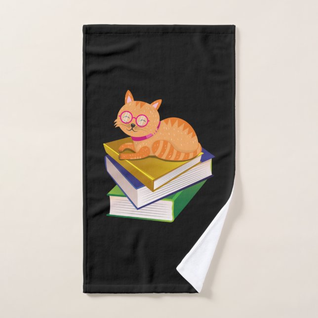 Bücher - Katzen und Bücher - Geschenk des Buches Handtuch (Handtuch)
