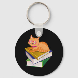 Bücher - Katzen und Bücher - Geschenk des Buches Schlüsselanhänger