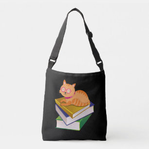 Bücher - Katzen und Bücher - Geschenk des Buches Tragetaschen Mit Langen Trägern