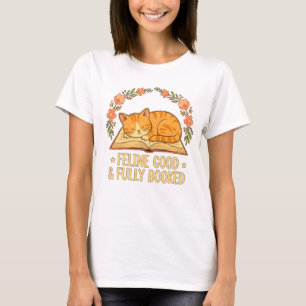 Bücher, Katzen und gemütliche Nickerchen - Bibliot T-Shirt