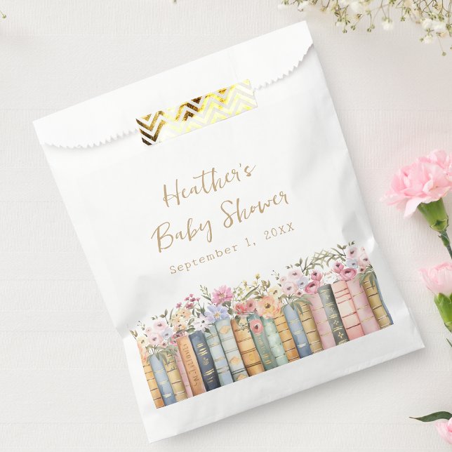 Bücher Kinderdusche Geschenktütchen (Wildflower Books Baby Shower Favor Bags by Painted Paperie)