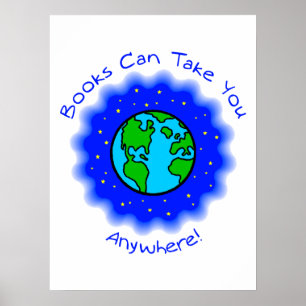 Bücher können Ihnen Plakate - 4 Größen, 5 Papierty