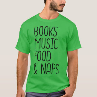 Bücher - Lebensmittel und Nickerchen 2 T-Shirt