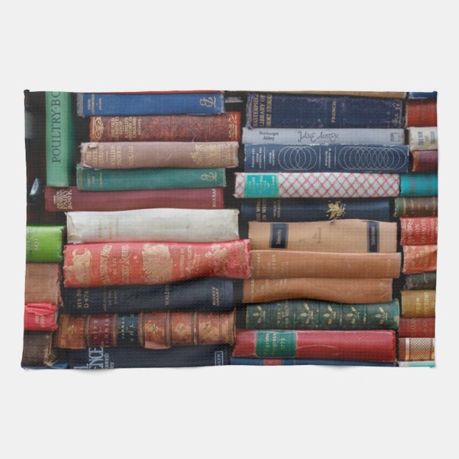Bücher lesen alte Bücher der Liebe Geschirrtuch (Horizontal)