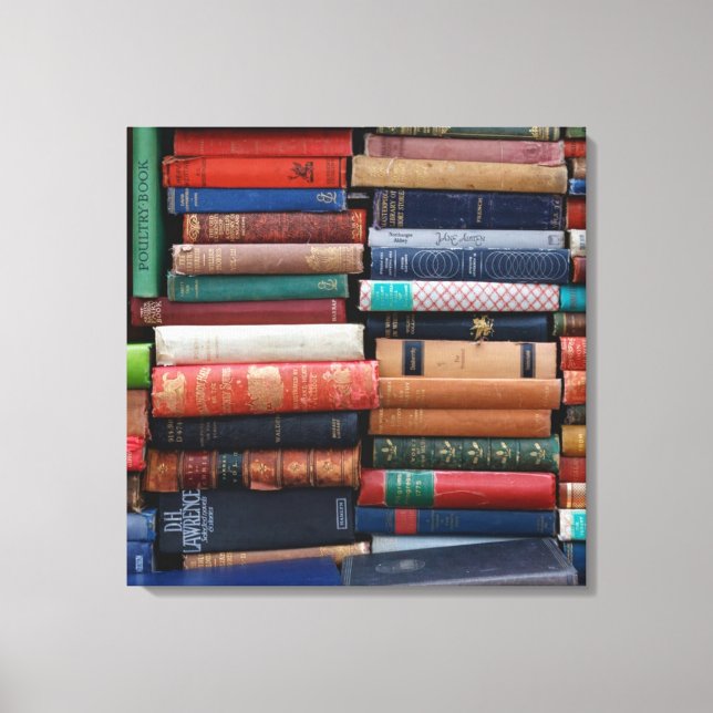 Bücher lesen alte Bücher der Liebe Leinwanddruck (Vorderseite)