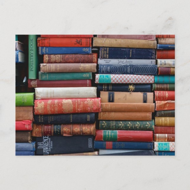 Bücher lesen alte Bücher der Liebe Postkarte (Vorderseite)