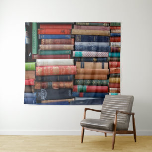 Bücher lesen alte Bücher der Liebe Wandteppich