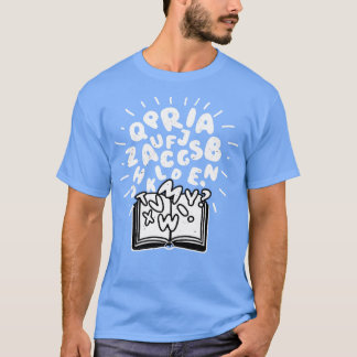 Bücher lesen Buch Lover Alphabet T-Shirt