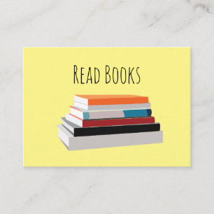 Bücher lesen Bücherliebhaber Visitenkarte