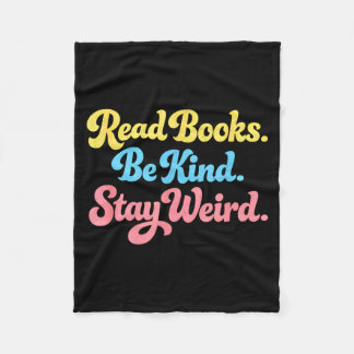 Bücher lesen freundlich bleiben weird positiv insp fleecedecke