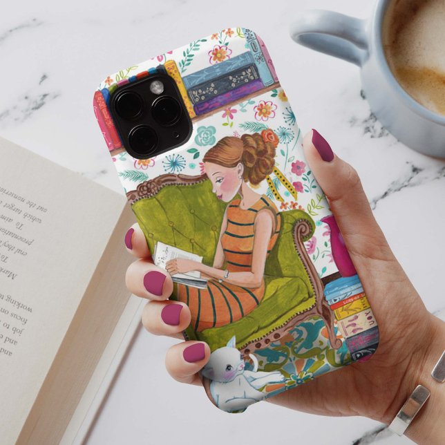 Bücher lesen Girl Cat Liebhaber | iPhone 7 plus Fa Case-Mate iPhone Hülle (Von Creator hochgeladen)