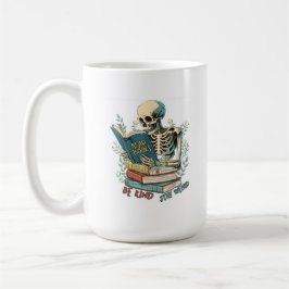 Bücher lesen kaffeetasse